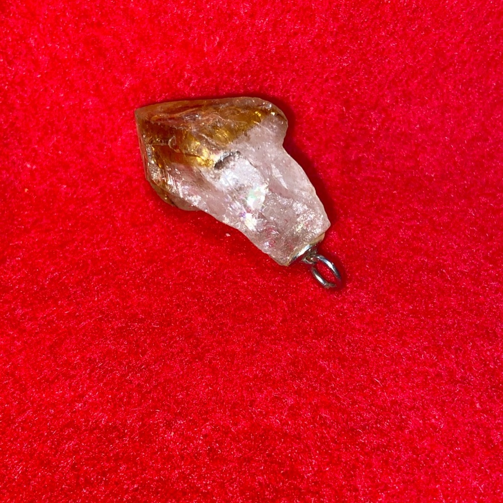 Raw gem pendant
